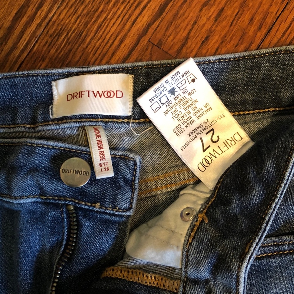 DRIFTWOOD Jackie High Rise Floral Embroidered jeans - Picture 4 of 8